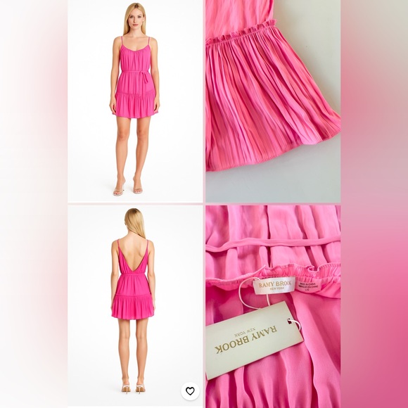 Ramy Brook Dresses & Skirts - NWT! Ramy Brook Tatiana Tiered Ruffle Mini Dress – Pink – Size L in fuchsia pink